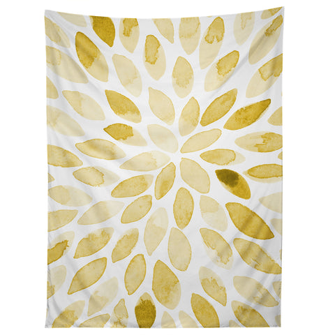 Angela Minca Yellow watercolor strokes Tapestry