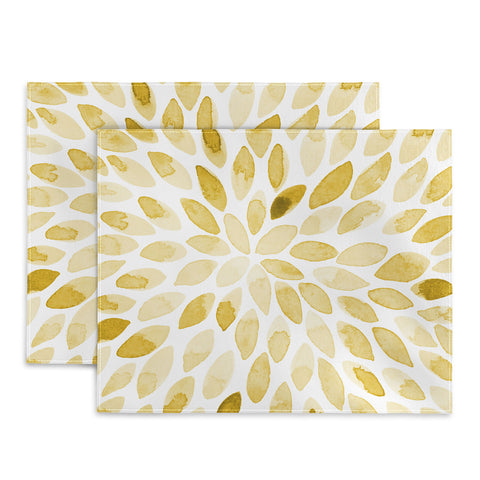 Angela Minca Yellow watercolor strokes Placemat