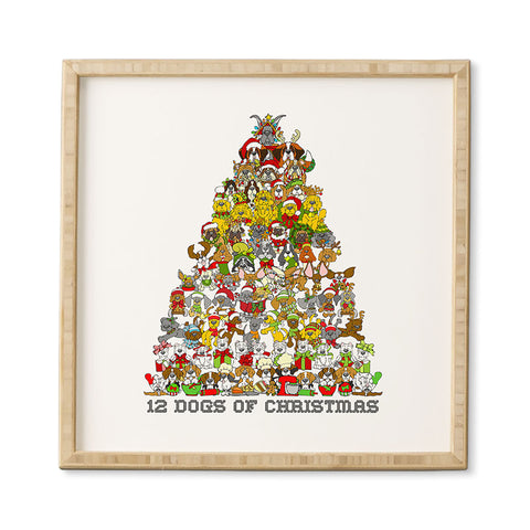 Angry Squirrel Studio 12 Dogs of Christmas Framed Wall Art
