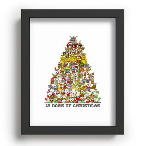 Angry Squirrel Studio 12 Dogs of Christmas Recessed Framing Rectangle