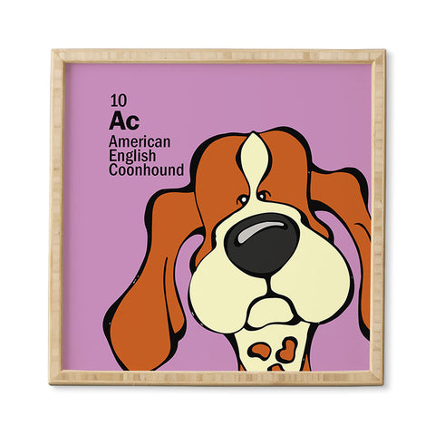Angry Squirrel Studio American English Coonhound 10 Framed Wall Art