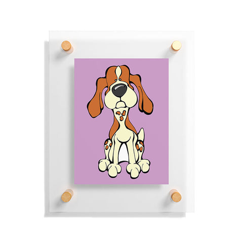 Angry Squirrel Studio American English Coonhound 10 Floating Acrylic Print