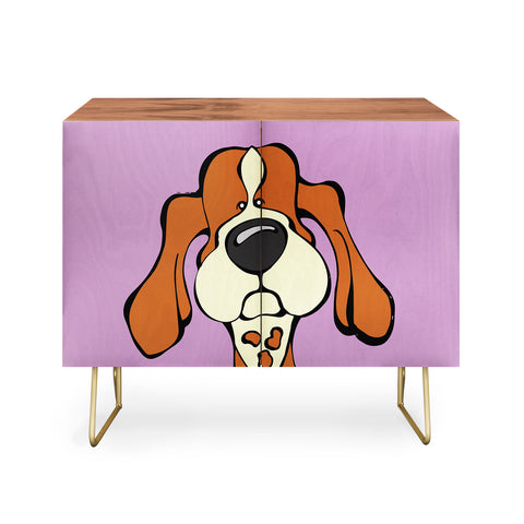 Angry Squirrel Studio American English Coonhound 10 Credenza