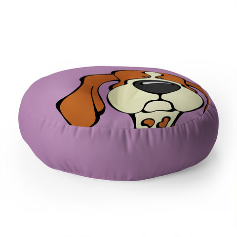Angry Squirrel Studio American English Coonhound 10 Floor Pillow Round