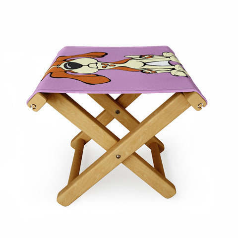 Angry Squirrel Studio American English Coonhound 10 Folding Stool