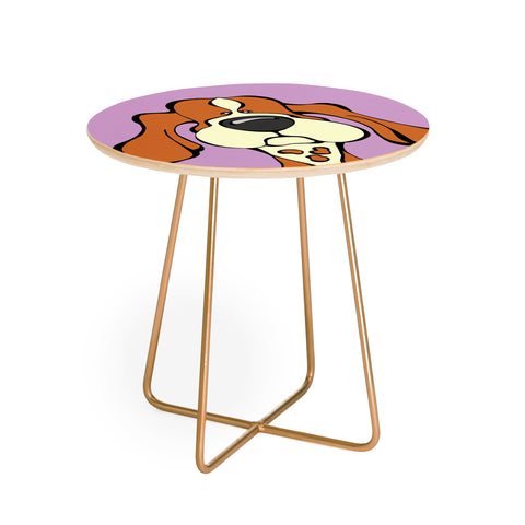 Angry Squirrel Studio American English Coonhound 10 Round Side Table