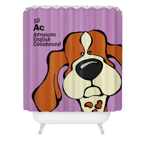 Angry Squirrel Studio American English Coonhound 10 Shower Curtain