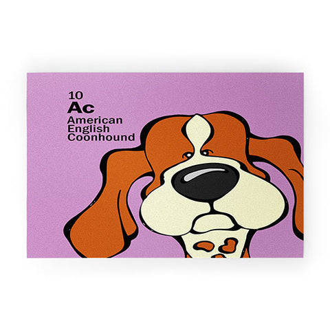 Angry Squirrel Studio American English Coonhound 10 Welcome Mat