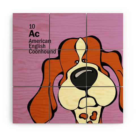 Angry Squirrel Studio American English Coonhound 10 Wood Wall Mural