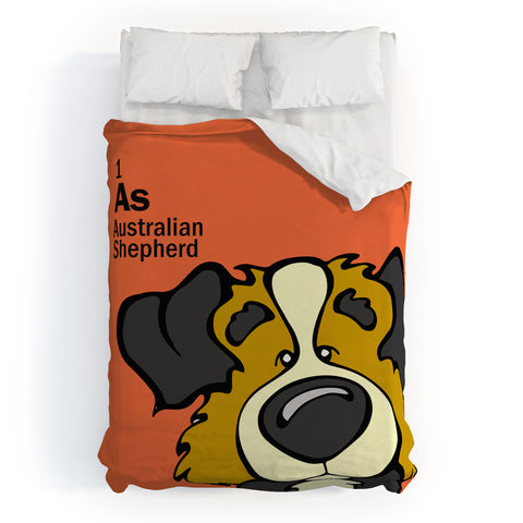 Angry Squirrel Studio Australian Shepard 1 Duvet Cover