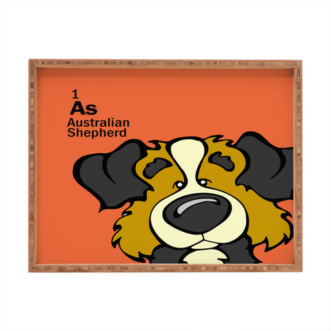 Angry Squirrel Studio Australian Shepard 1 Rectangular Tray