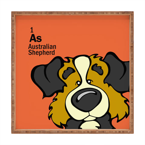 Angry Squirrel Studio Australian Shepard 1 Square Tray