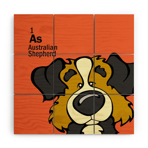 Angry Squirrel Studio Australian Shepard 1 Wood Wall Mural