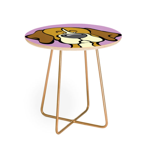 Angry Squirrel Studio Beagle 18 Round Side Table