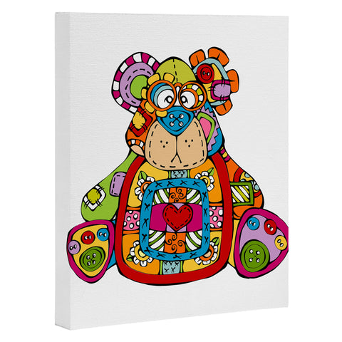 Angry Squirrel Studio BEAR Button Nose Buddies Art Canvas