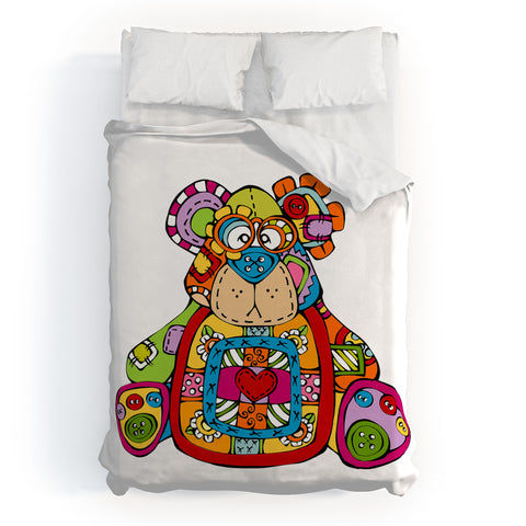 Angry Squirrel Studio BEAR Button Nose Buddies Duvet Cover
