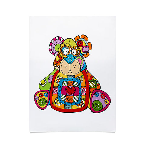 Angry Squirrel Studio BEAR Button Nose Buddies Poster