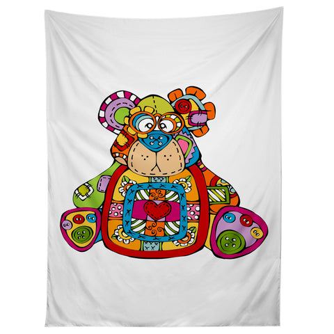 Angry Squirrel Studio BEAR Button Nose Buddies Tapestry