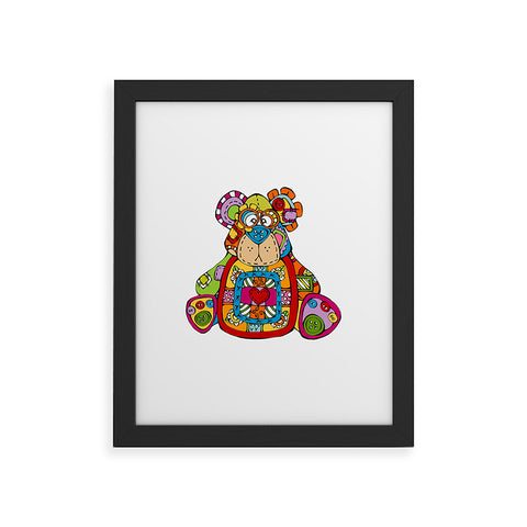 Angry Squirrel Studio BEAR Button Nose Buddies Framed Art Print
