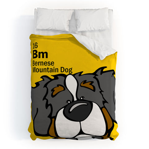 Angry Squirrel Studio Bernese Mtn Dog 16 Duvet Cover