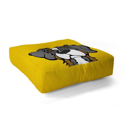 Angry Squirrel Studio Bernese Mtn Dog 16 Floor Pillow Square