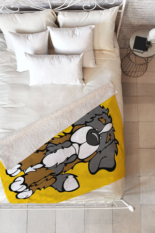 Angry Squirrel Studio Bernese Mtn Dog 16 Fleece Throw Blanket