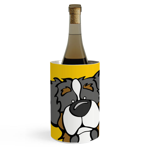 Angry Squirrel Studio Bernese Mtn Dog 16 Wine Chiller