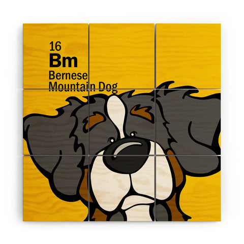 Angry Squirrel Studio Bernese Mtn Dog 16 Wood Wall Mural
