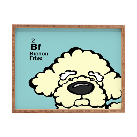 Angry Squirrel Studio Bichon Frise 2 Rectangular Tray