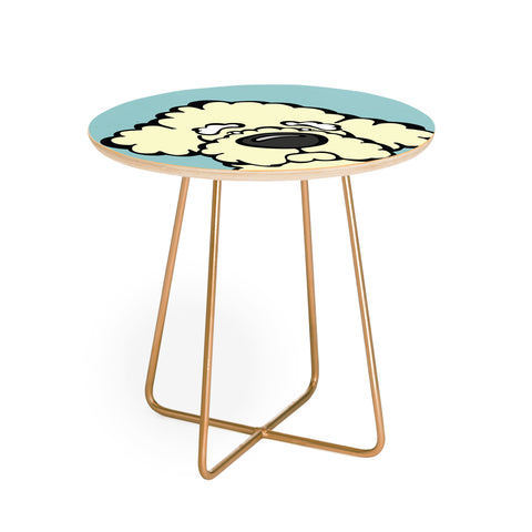 Angry Squirrel Studio Bichon Frise 2 Round Side Table