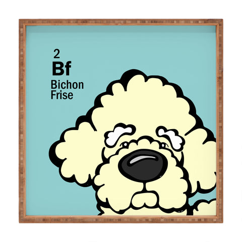 Angry Squirrel Studio Bichon Frise 2 Square Tray