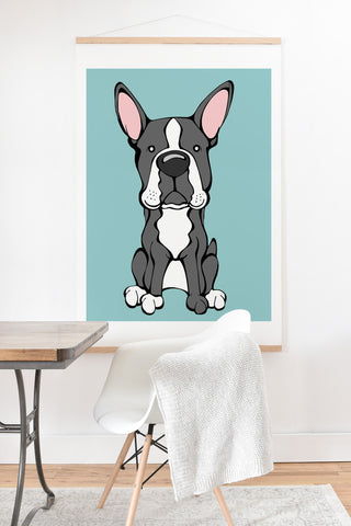 Angry Squirrel Studio Boston Terrier 7 Art Print And Hanger