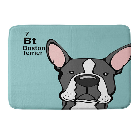 Angry Squirrel Studio Boston Terrier 7 Memory Foam Bath Mat