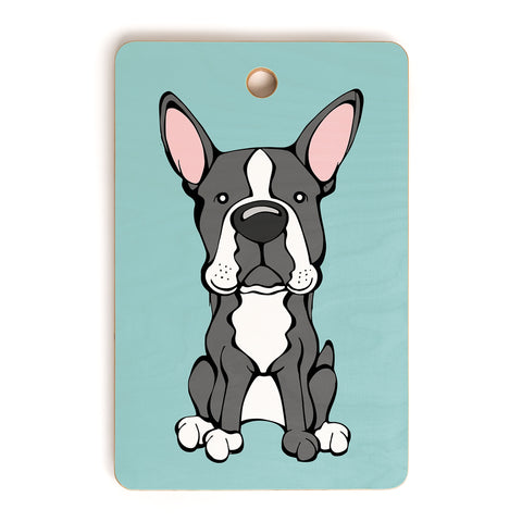 Angry Squirrel Studio Boston Terrier 7 Cutting Board Rectangle