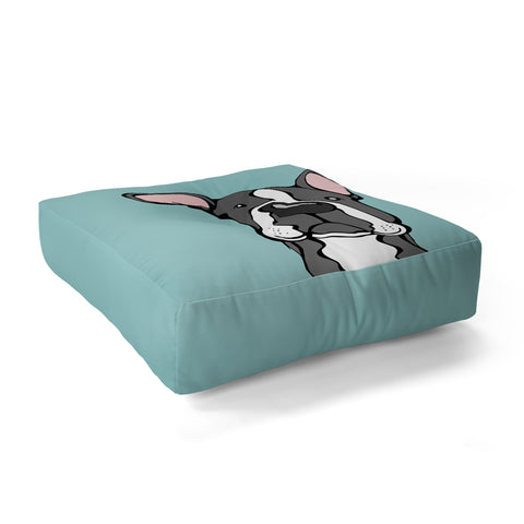 Angry Squirrel Studio Boston Terrier 7 Floor Pillow Square