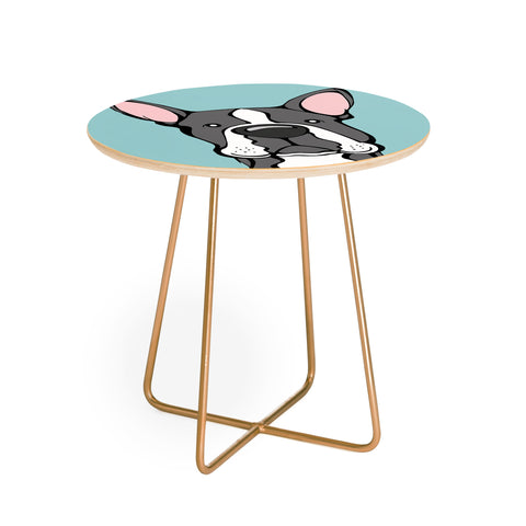 Angry Squirrel Studio Boston Terrier 7 Round Side Table