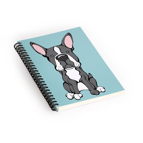 Angry Squirrel Studio Boston Terrier 7 Spiral Notebook