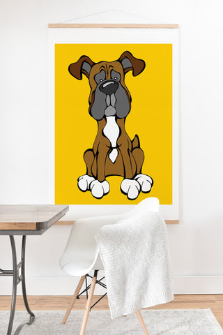 Angry Squirrel Studio Boxer 17 Art Print And Hanger