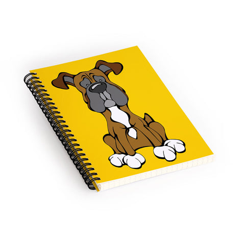 Angry Squirrel Studio Boxer 17 Spiral Notebook