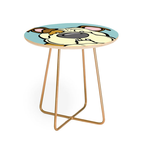 Angry Squirrel Studio Bulldog 13 Round Side Table