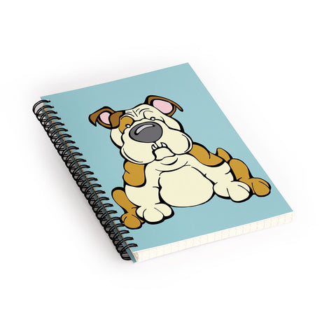 Angry Squirrel Studio Bulldog 13 Spiral Notebook