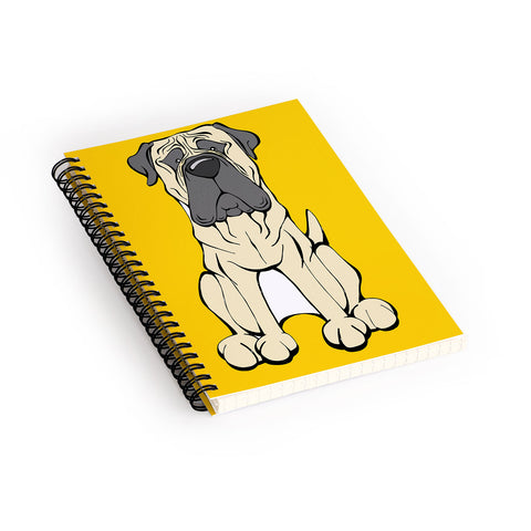 Angry Squirrel Studio Bullmastiff 26 Spiral Notebook