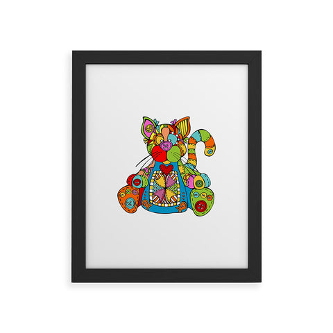 Angry Squirrel Studio CAT Buttonnose Buddies Framed Art Print