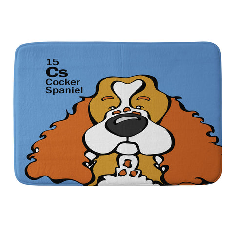 Angry Squirrel Studio Cocker Spaniel 15 Memory Foam Bath Mat