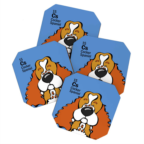 Angry Squirrel Studio Cocker Spaniel 15 Coaster Set