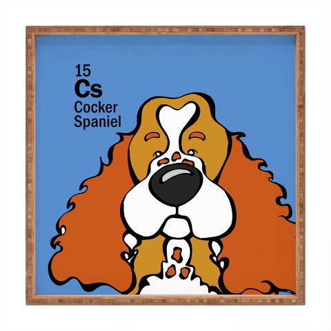 Angry Squirrel Studio Cocker Spaniel 15 Square Tray