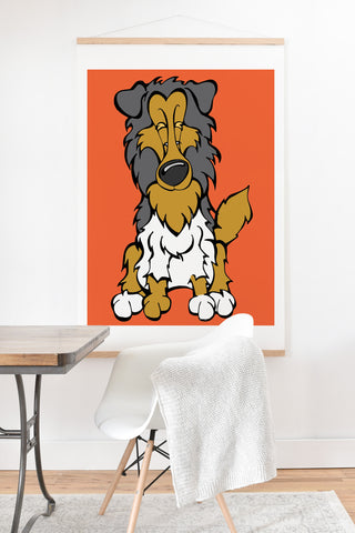 Angry Squirrel Studio Collie 3 Art Print And Hanger