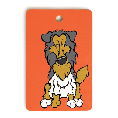 Angry Squirrel Studio Collie 3 Cutting Board Rectangle