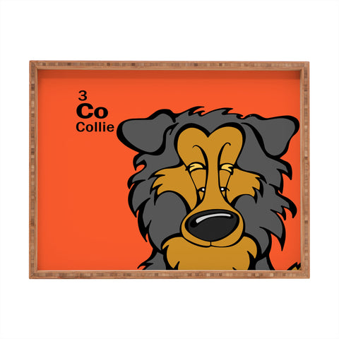 Angry Squirrel Studio Collie 3 Rectangular Tray