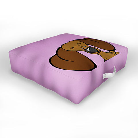 Angry Squirrel Studio Dachshund 19 Outdoor Floor Cushion